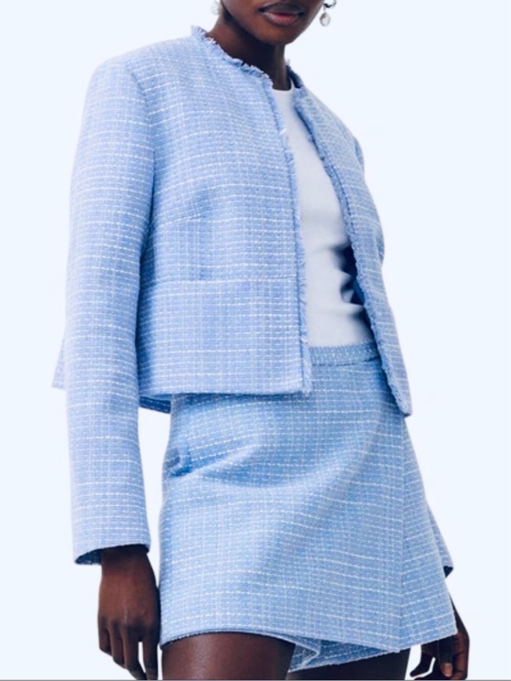 NWT New French Connection Effie Boucle Open Front Jacket Size 2